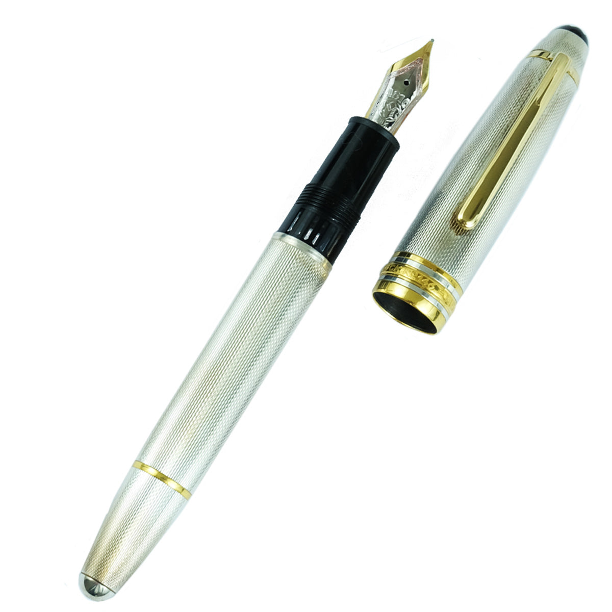 Montblanc 146 Solitaire Barleycorn Plata Sterling