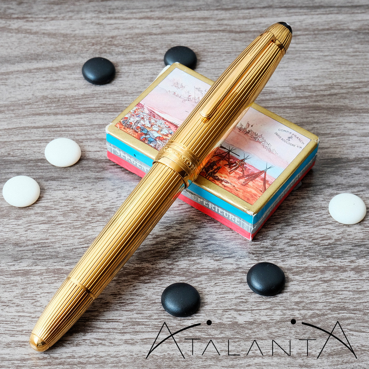 Montblanc 146 Solitaire Pinstripe Vermeil