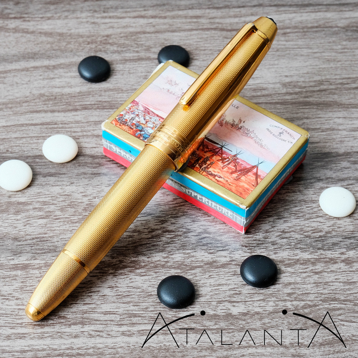Montblanc 146 Solitaire Barleycorn Vermeil