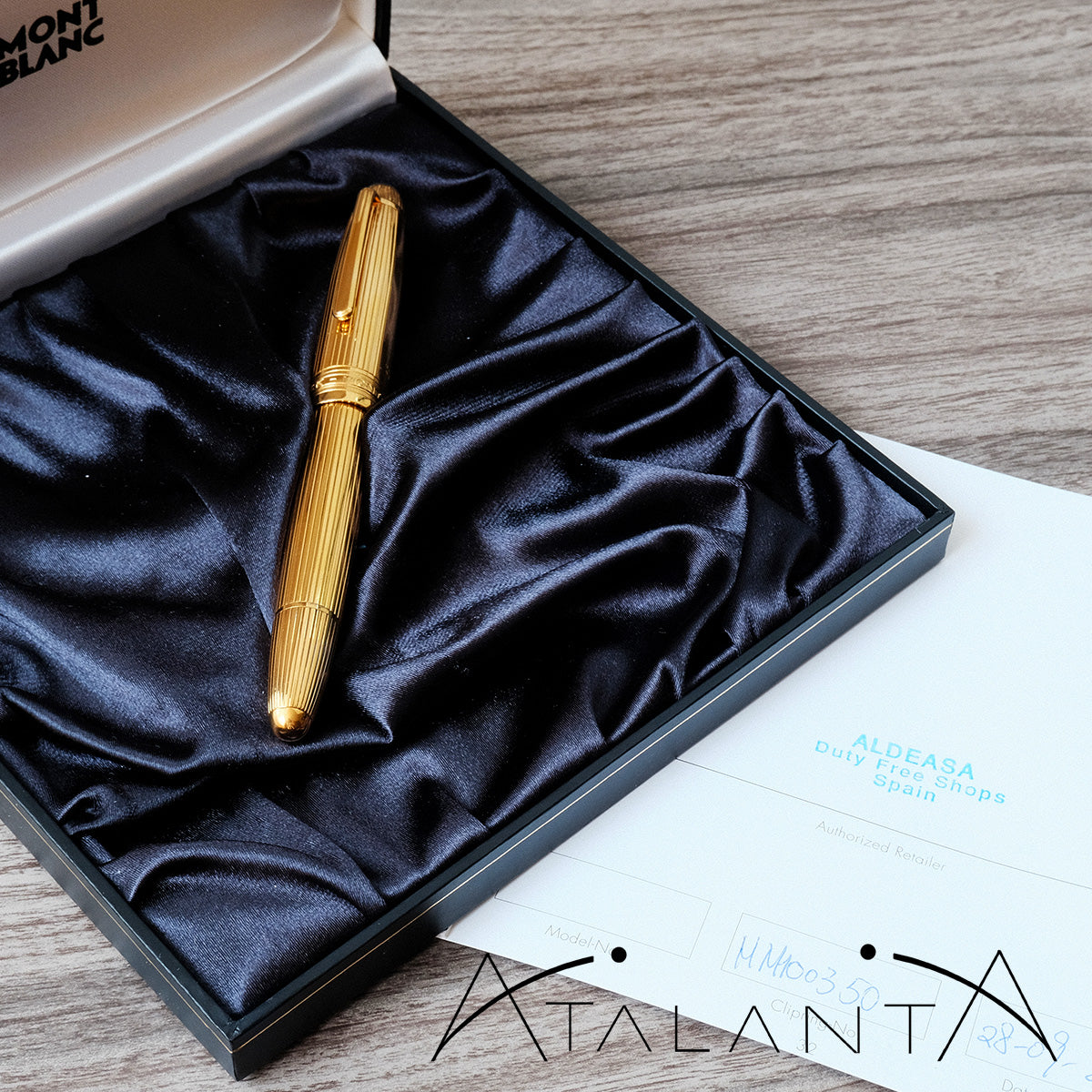 Montblanc 146 Solitaire Pinstripe Vermeil