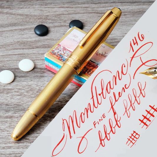 Montblanc 146 Solitaire Barleycorn Vermeil
