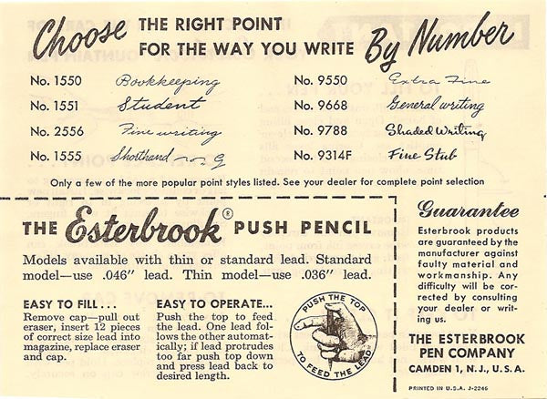 Esterbrook "J" made in USA.